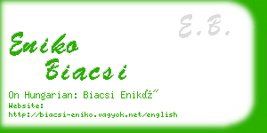 eniko biacsi business card